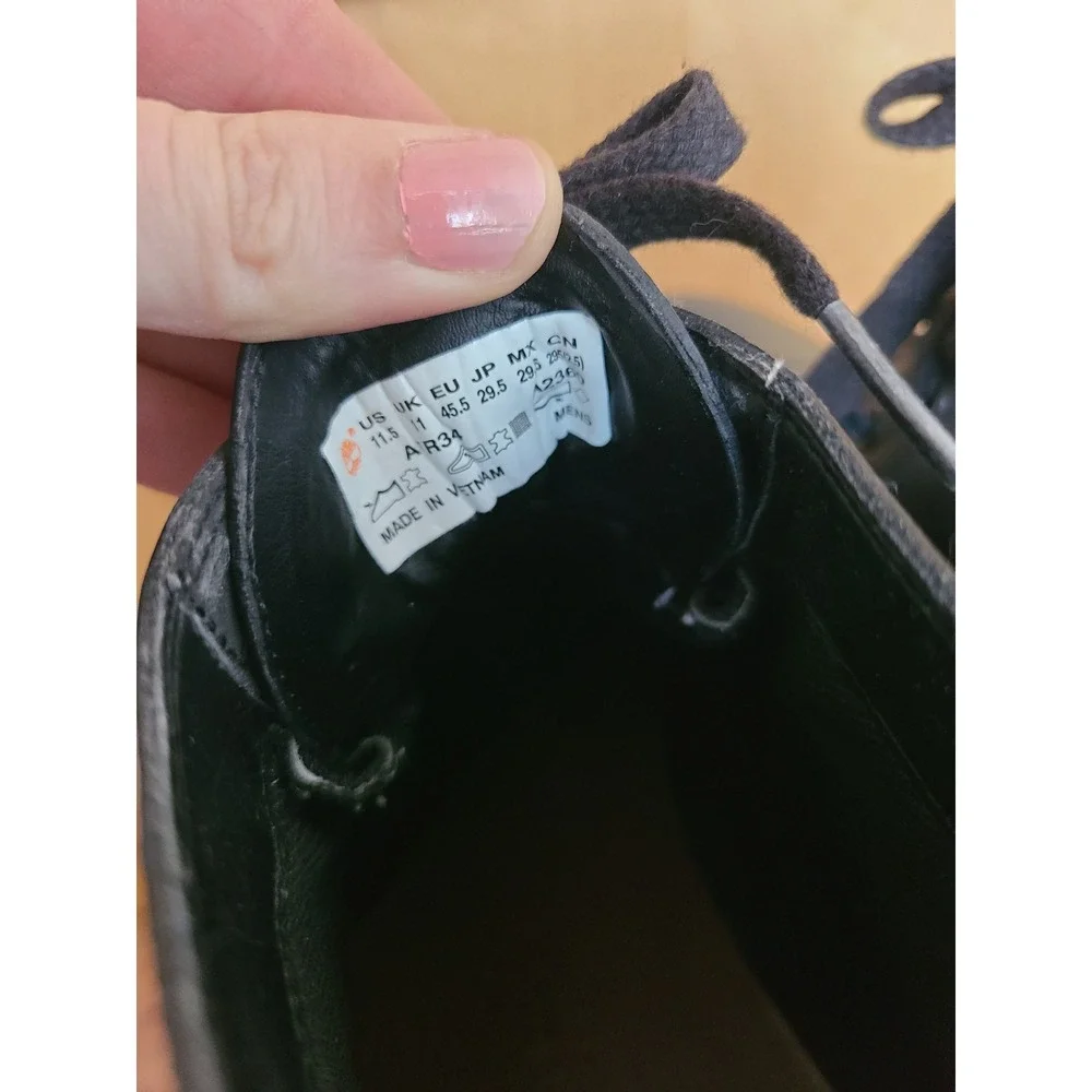Timberland Kendrick Waterproof Black‎ Leather Chukka Boots US 11.5 Lace Up Shoes